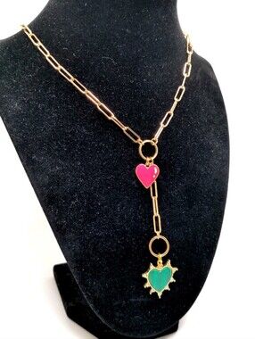 381MIDALANE Wicked Heart Charm Necklace